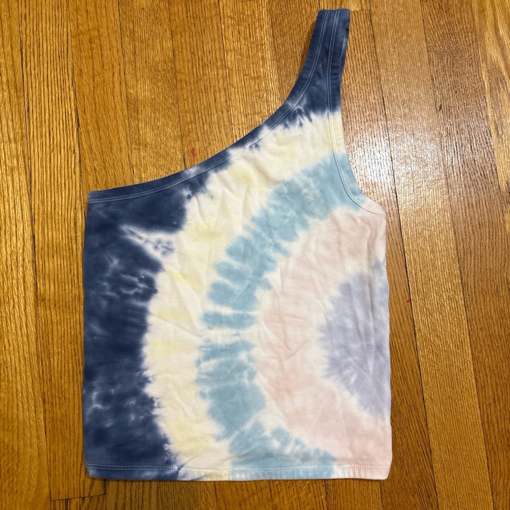 American Eagle Outfitters Tie Dye One shoulder Crop Top